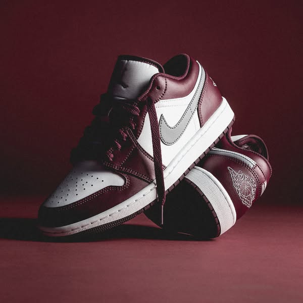 Custom Air Jordan 1 Low ‘Bordeaux’ Sneakers