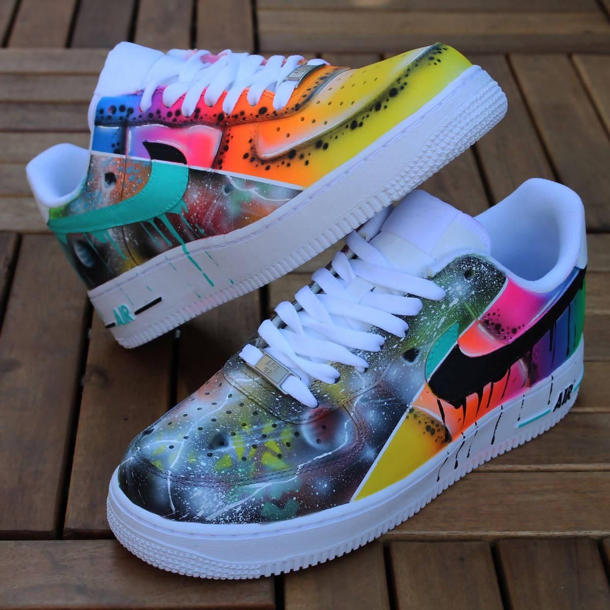 '2 in 1 - Universe & Neon Flash' Custom Air Force 1  0 reviews