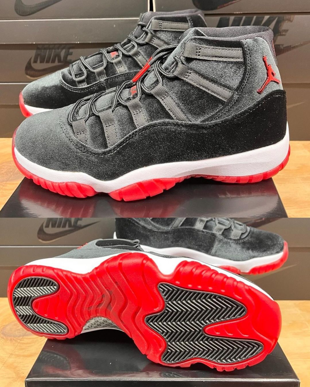 Bred Velvet” Custom Jordan 11