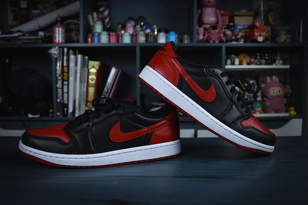 Custom Air Jordan 1 Retro Low OG ‘Bred’ Sneakers