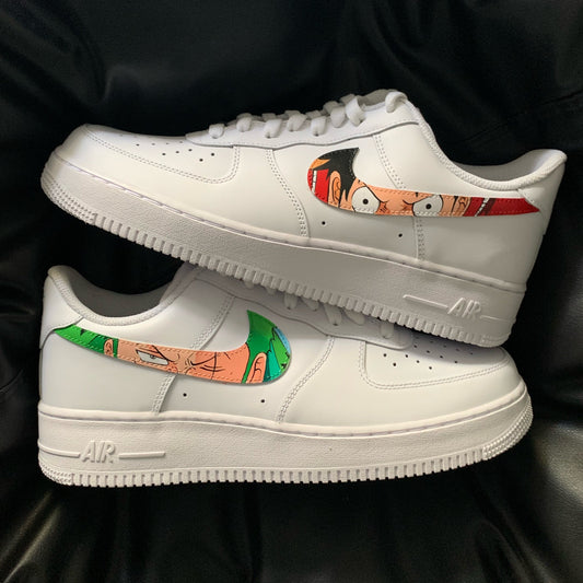 Custom Air Force 1 x Zoro And Luffy Swoosh