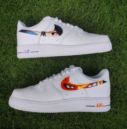 Custom Air Force1 x Naruto x Sasuke Swoosh