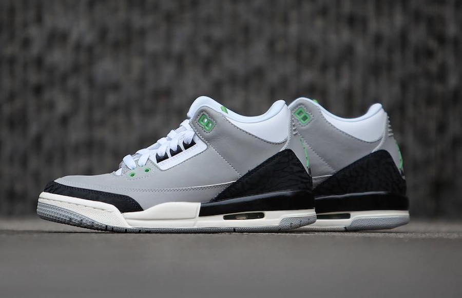 Custom Air Jordan 3 Retro ‘Chlorophyll’ Sneakers