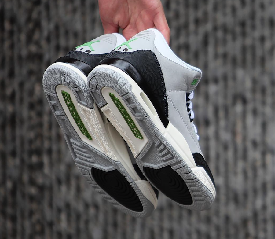 Custom Air Jordan 3 Retro ‘Chlorophyll’ Sneakers