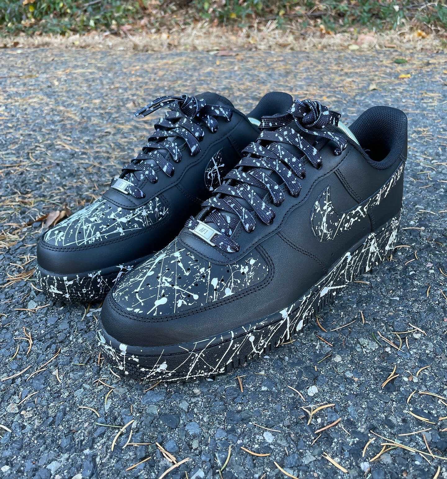 ‘Black Splatter’ Custom Air Force 1’s