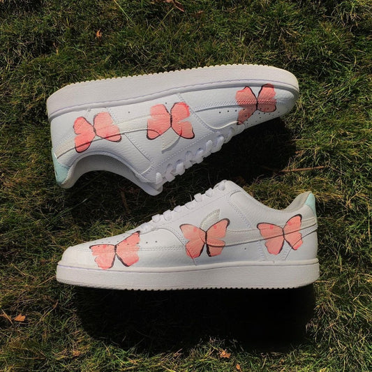 Custom Court Vision x Pastel Pink Butterfly