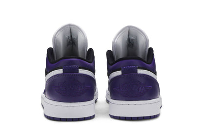 Custom Air Jordan 1 Low ‘Court Purple Black’ Sneakers