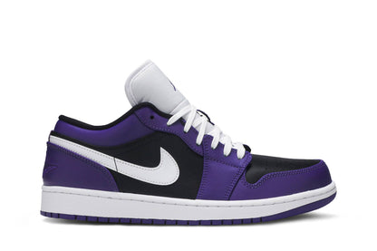 Custom Air Jordan 1 Low ‘Court Purple Black’ Sneakers