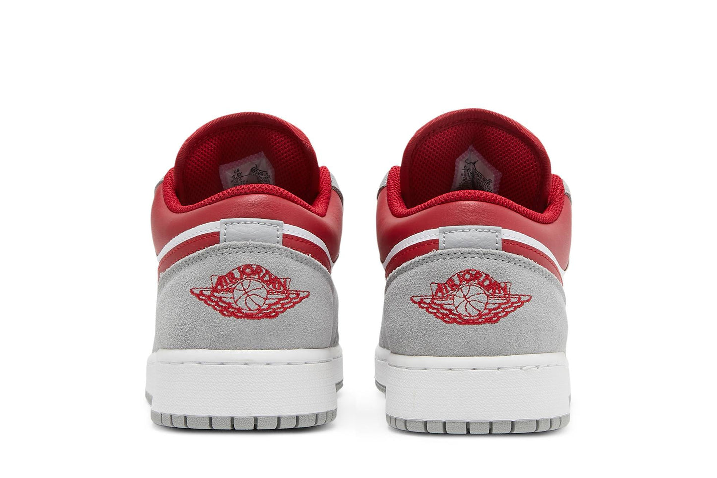 Custom Air Jordan 1 Low SE ‘Light Smoke Grey Gym Red’ Sneakers