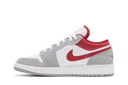 Custom Air Jordan 1 Low SE ‘Light Smoke Grey Gym Red’ Sneakers