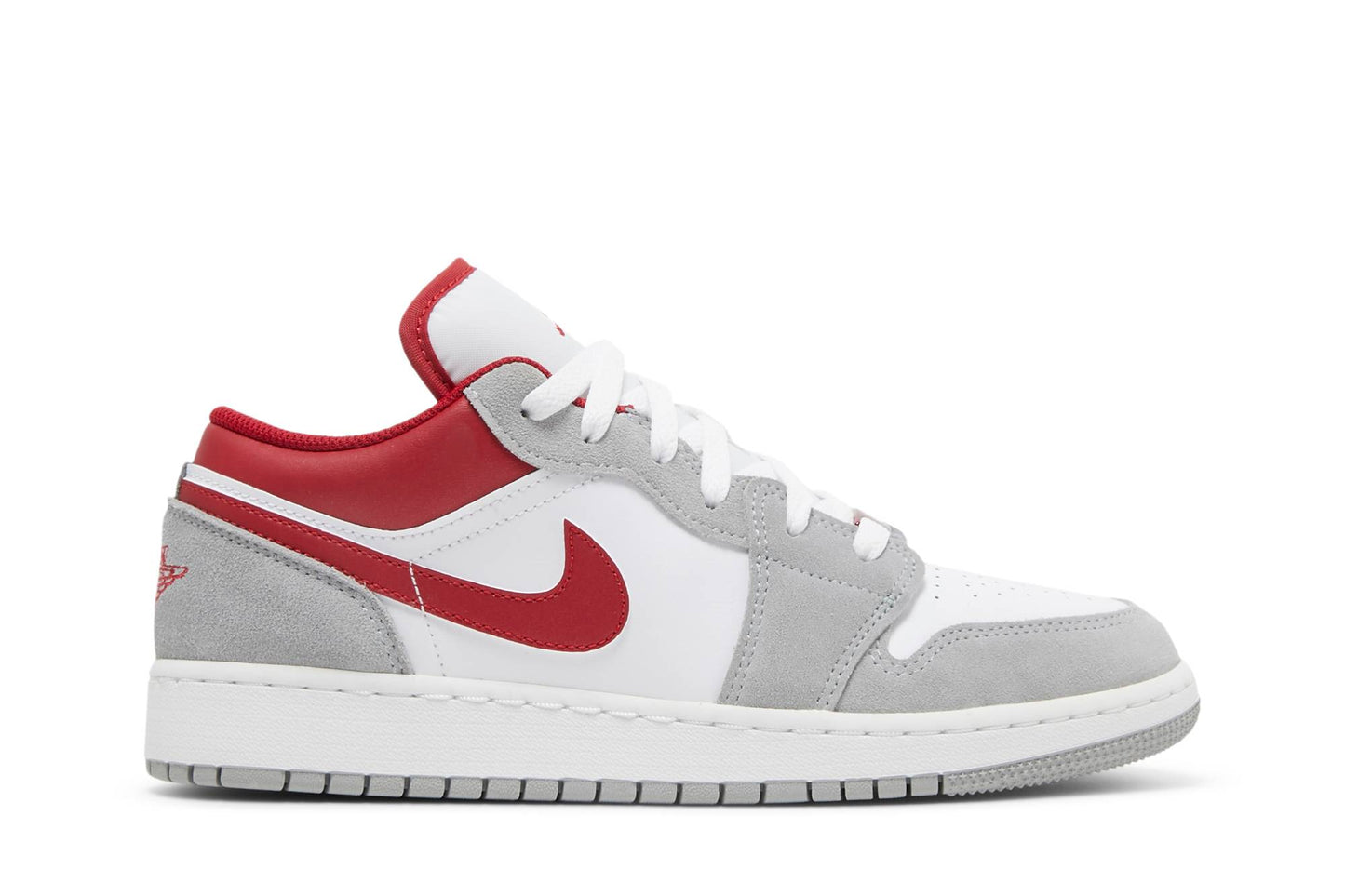 Custom Air Jordan 1 Low SE ‘Light Smoke Grey Gym Red’ Sneakers