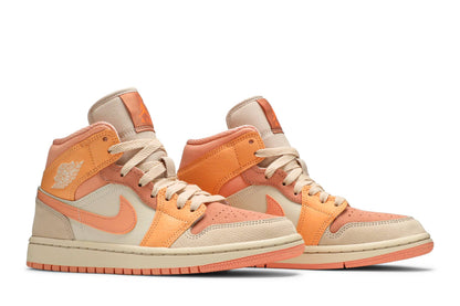 Custom Air Jordan 1 Mid ‘Apricot’ Sneakers