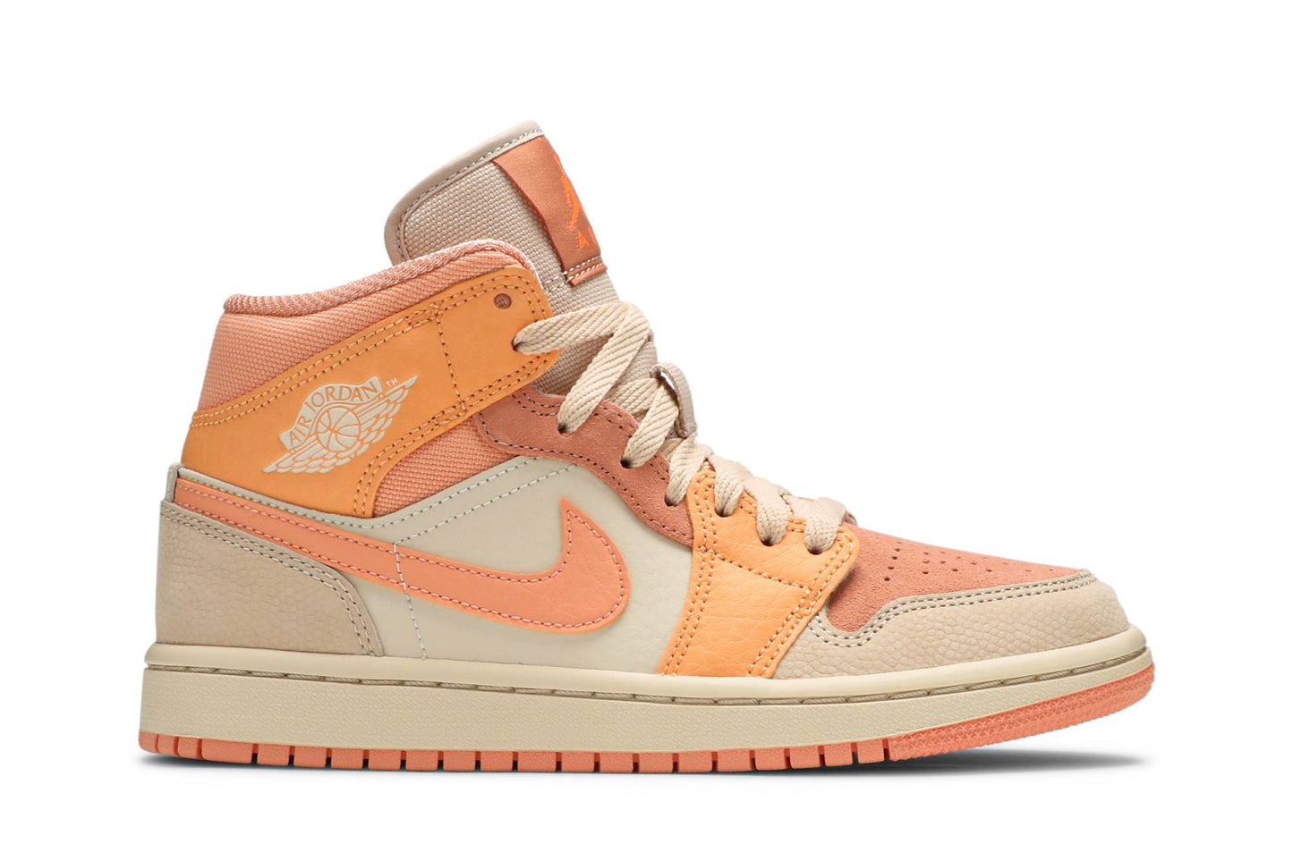 Custom Air Jordan 1 Mid ‘Apricot’ Sneakers