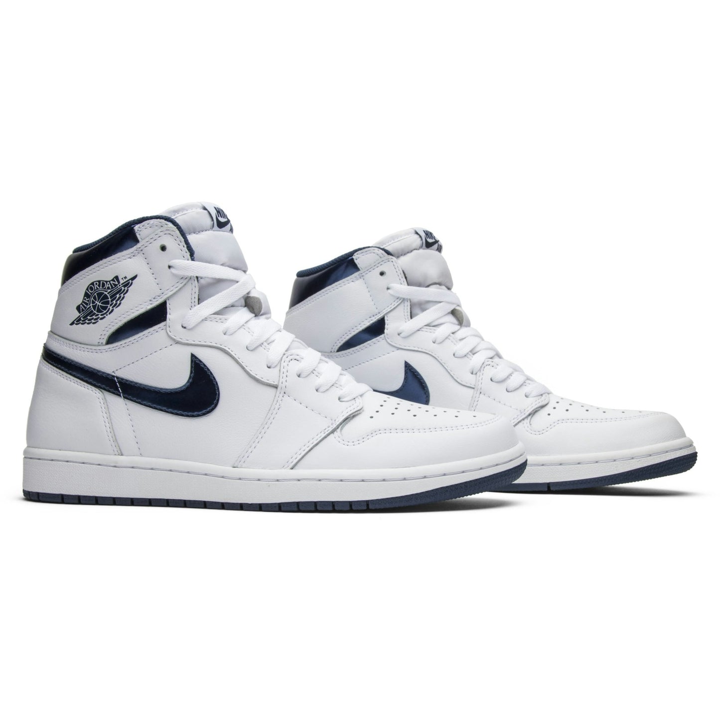 Custom Air Jordan 1 Retro High OG ‘Metallic Navy’ Sneakers