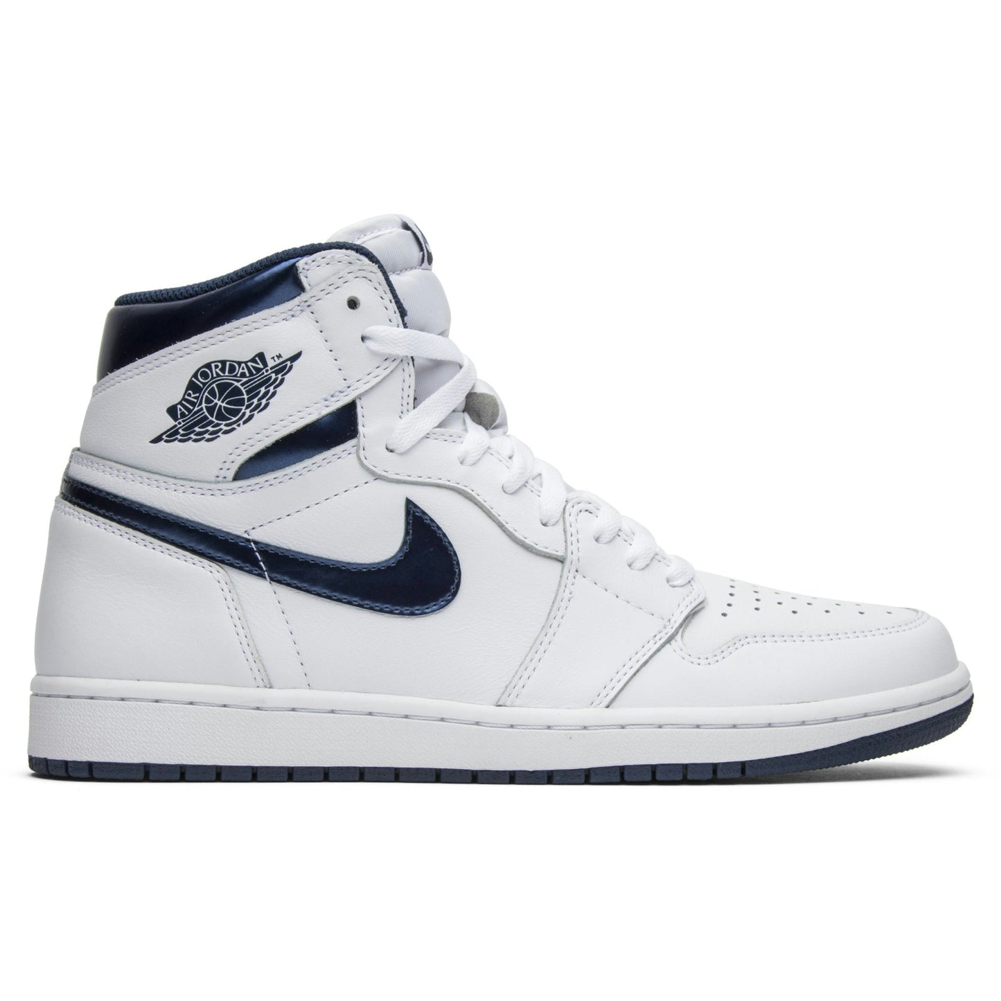 Custom Air Jordan 1 Retro High OG ‘Metallic Navy’ Sneakers