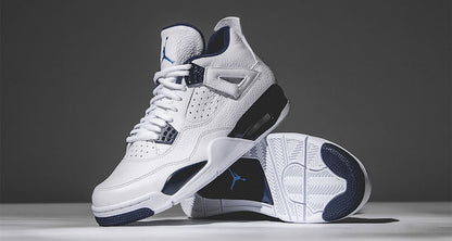 Custom Air Jordan 4 Retro LS ‘Legend Blue’ Sneakers