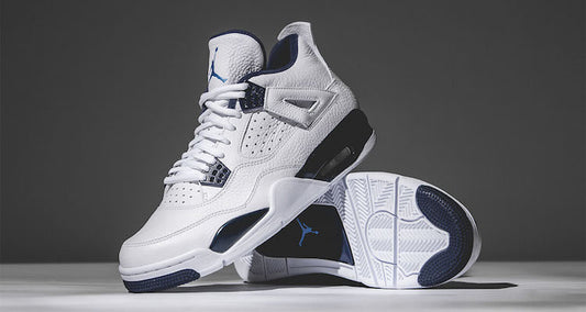 Custom Air Jordan 4 Retro LS ‘Legend Blue’ Sneakers