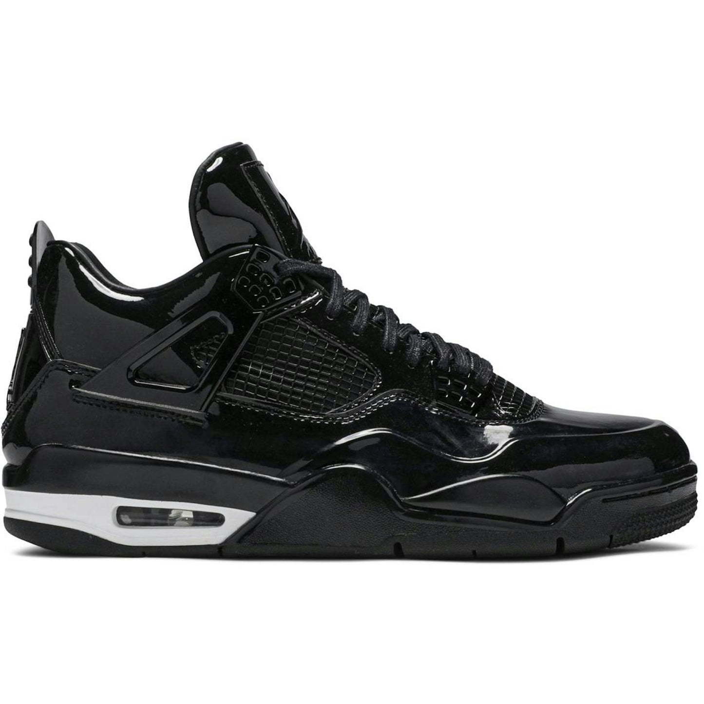 Custom Air Jordan 4 Retro 11Lab4 ‘Black Patent Leather’ Sneakers