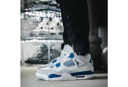 Custom Air Jordan 4 Retro ‘Military Blue’ Sneakers