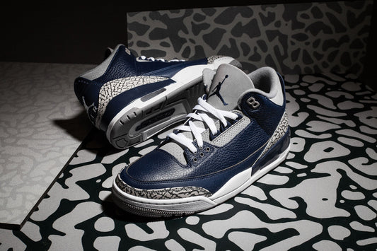 Custom Air Jordan 3 Retro ‘Georgetown’ Sneakers