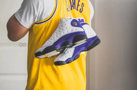 Custom Air Jordan 13 Retro ‘Lakers’ Sneakers