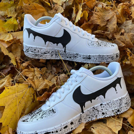 'Black Drip' Custom Air Force 1