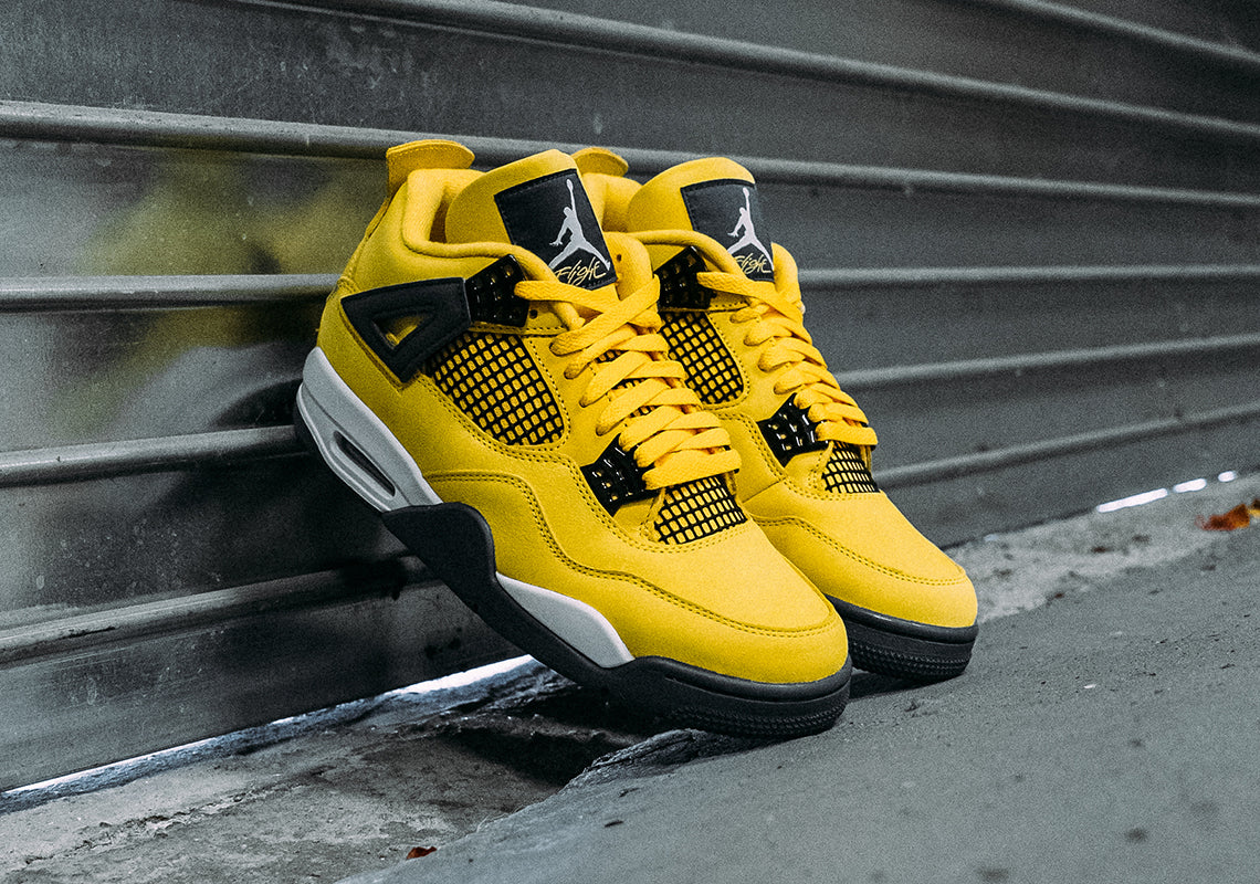 Custom Air Jordan 4 Retro ‘Lightning’ Sneakers