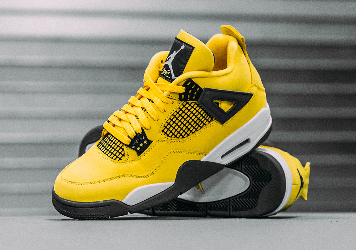 Custom Air Jordan 4 Retro ‘Lightning’ Sneakers