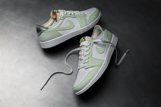 Custom Air Jordan 1 Low OG ‘Ghost Green’ Sneakers