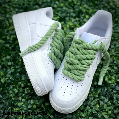 Green Rope Laces Custom Air Force 1