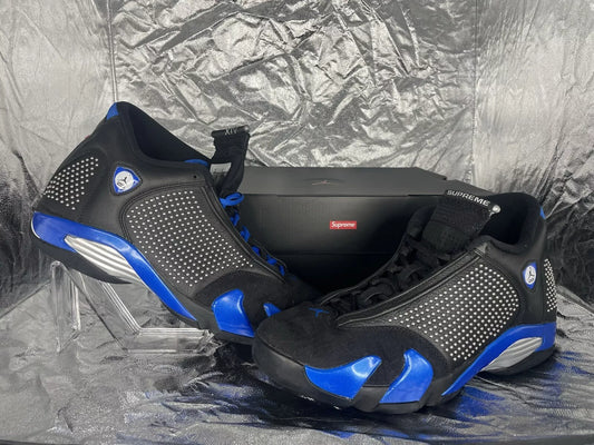 Supreme x Custom Air Jordan 14 Retro ‘Black’ Sneakers